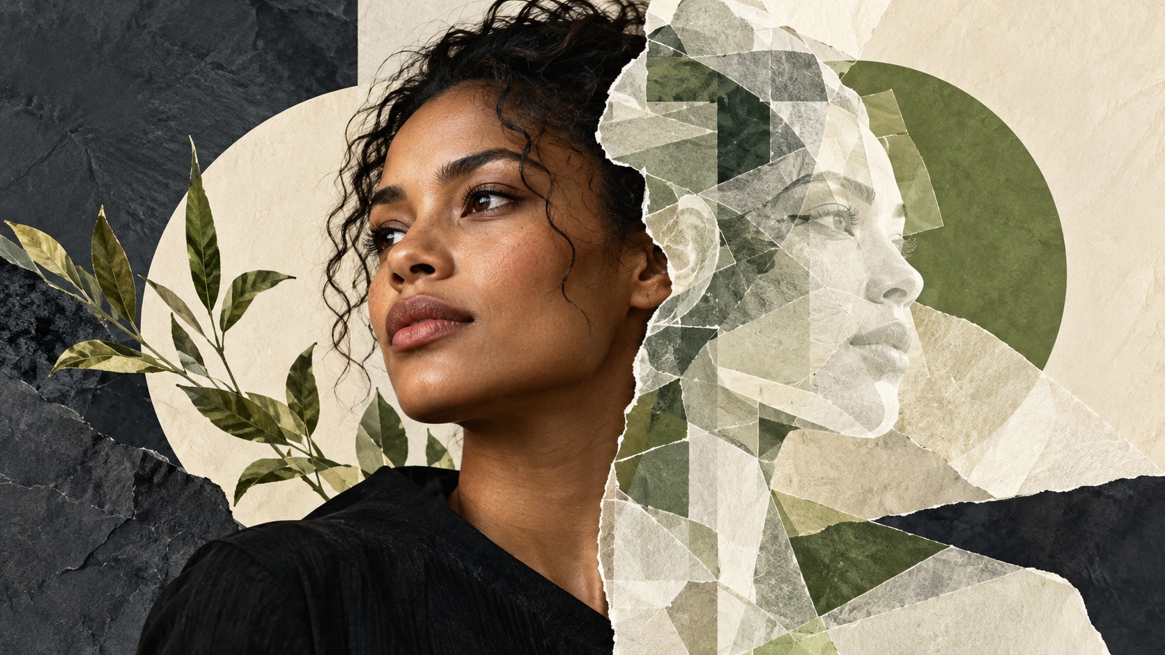 Creator portrait with a translucent conceptual echo representing AI likeness use