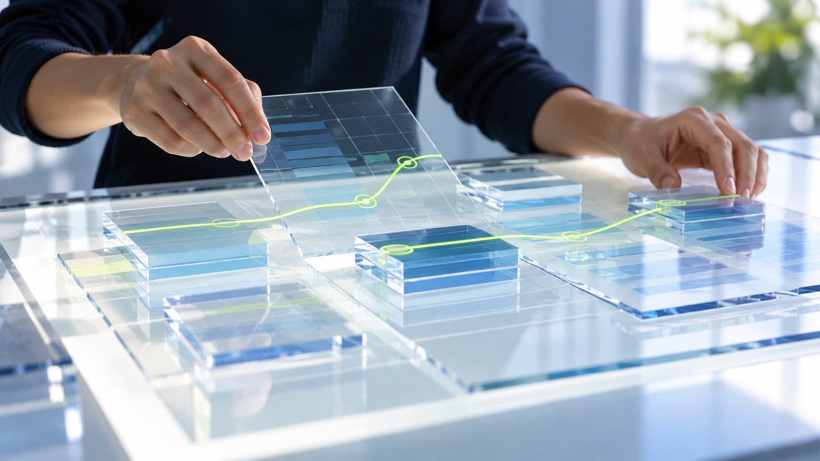 Payment records and references being matched into a reconciled path