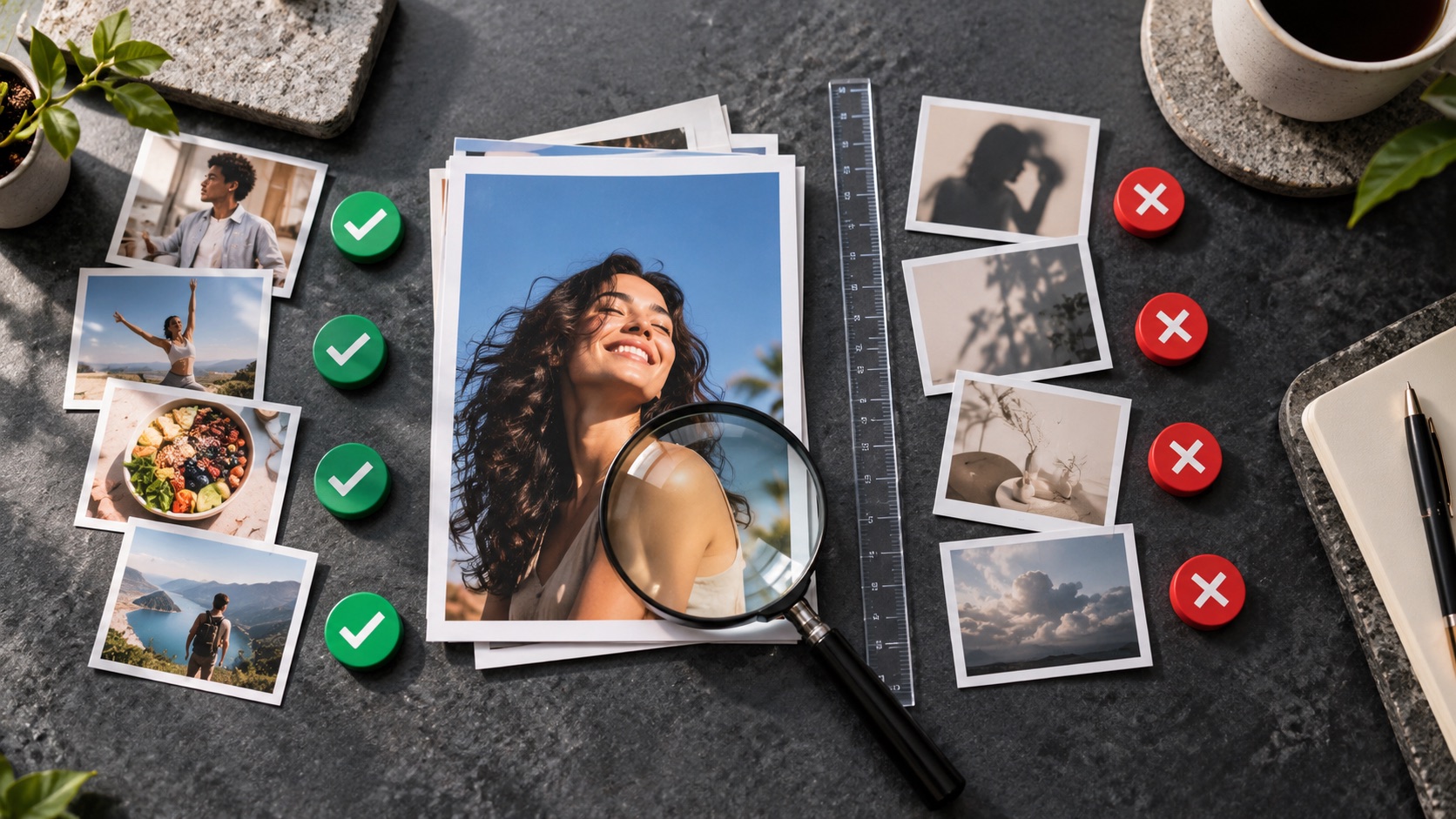 A campaign report assembled from images and evidence markers