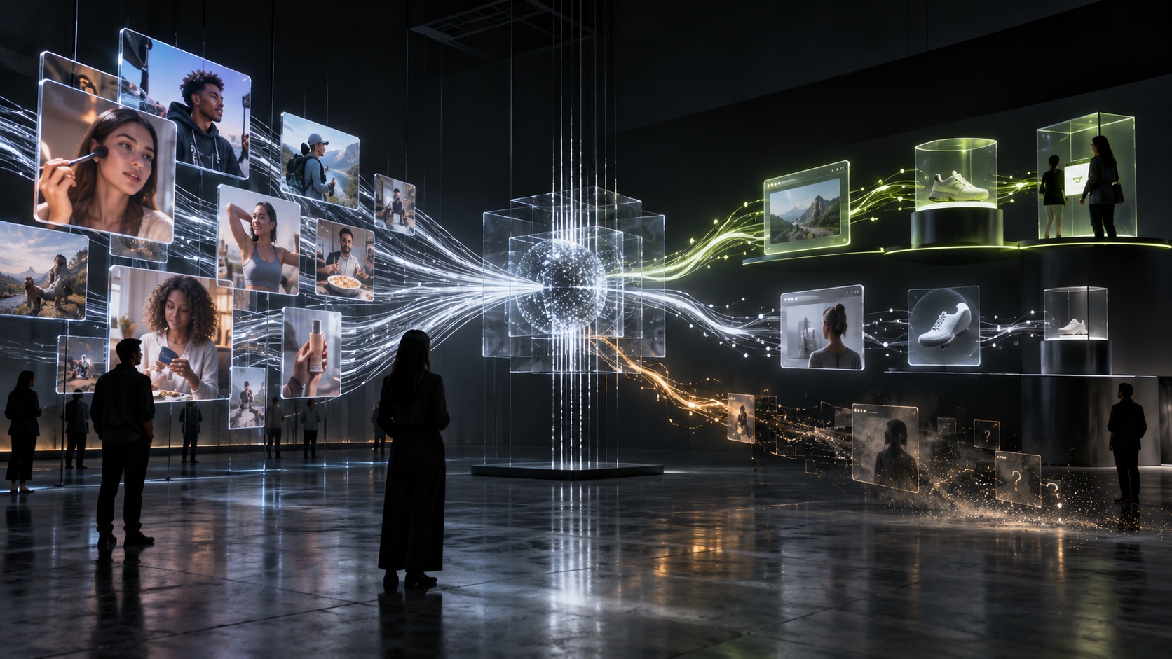 An AI-assisted SaaS analytics system connecting creator content, campaign cost, sales signals, and attribution limits
