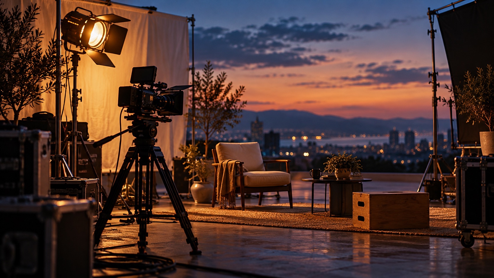 Film set awaiting a delayed creator deliverable