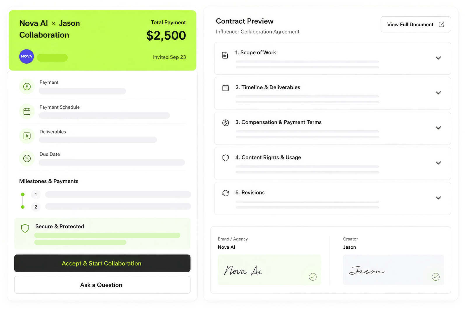 Know the terms before you start in InfluPay
